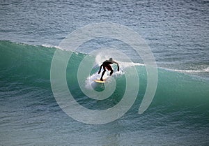 Surfer in ocean