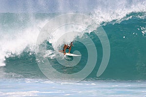 Surfer at the Pipeline