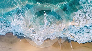 Surfer riding waves on tropical