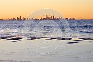 Surfers Paradise at sunset