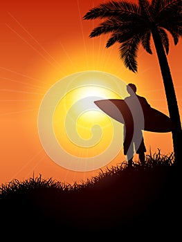 Surfer Silhouette