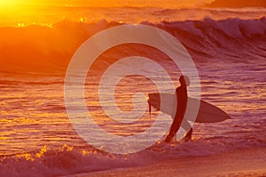 Surfer at Sunset