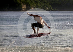 Surfer on sunset