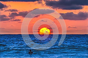 Surfer Sunset La Jolla Shores Beach San Diego California