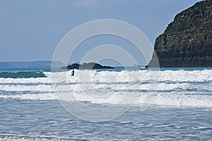 Surfer at Trebarwith Strand