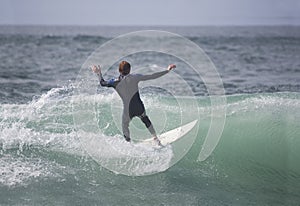 Surfer in the wave