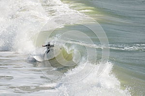 Surfer In Wave In Florida