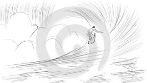 Surfer who makes a trip `in the tube`