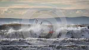 Surfer during a wipeout