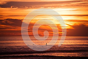 Surfers and the Ocean