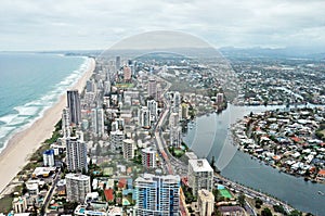 Surfers Paradise, Gold Coast, Queensland, Australia. Aerial view