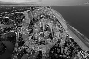 Surfers Paradise after nightfall