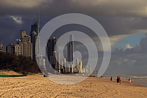 Surfers Paradise under the clouds