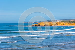 Surfers at a sea in Torquay, Australia