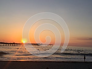 Surfers sunset, San Diego