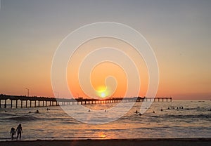 Surfers sunset, San Diego