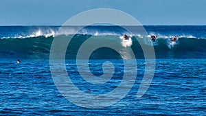 Surfers at Tubos Beach