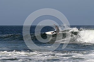 Surfing in Abreojos, Baja, Mexico