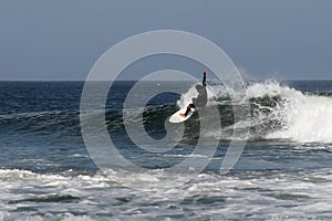 Surfing in Abreojos,Baja,Mexico