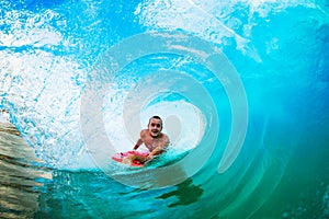 Surfing in the Barrel photo