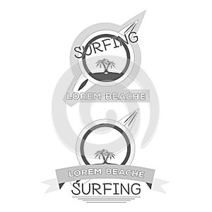 Surfing Beach Logo