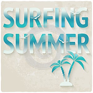 Surfing beach summer background