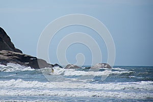 Surfing Beach waves