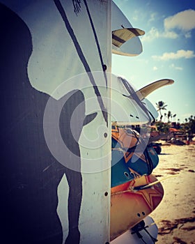 Surfing boards photo