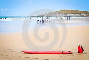 Surfing in Cornwall, England