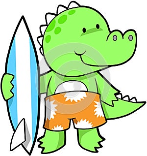 Surfing Crocodile