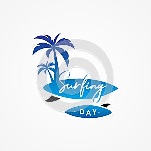 Surfing Day Vector Design Illustration