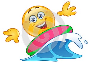 Surfing emoticon