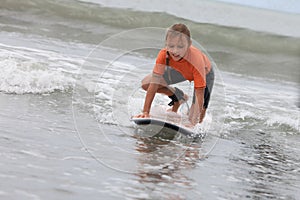 Surfing girl