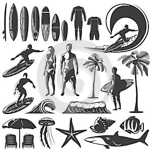 Surfing Icon Set