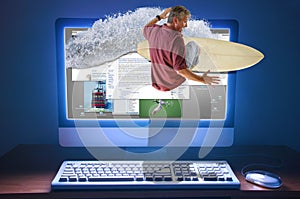 Surfing Internet Web Surfer Surfboard Wave