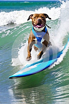 Surfing Pitbull