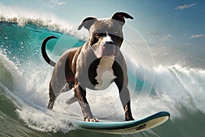 Surfing Pitbull