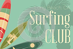 Surfing Retro Poster