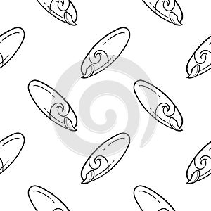 surfing seamless pattern with beach theme