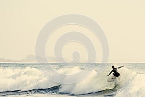 Surfing - Surfer`s Point - Ventura, California