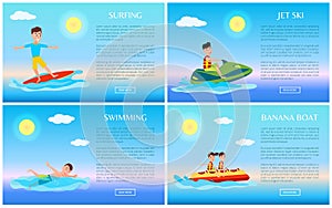Surfing and Swimming, Banana Boat and Jet Ski