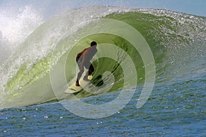 Surfing the Tube in Hawaii photo
