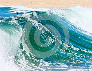 Surfing waves photo