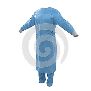 Surgeon dress isolated on white. 3D illustration