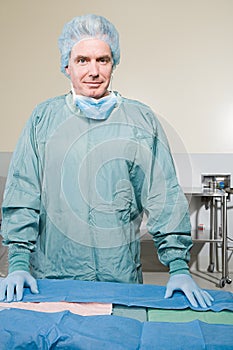 Surgeon in operating theatre