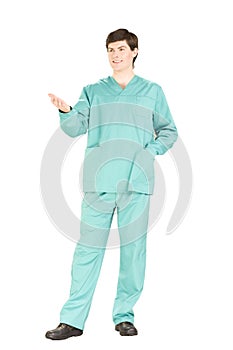 Surgeon in overall