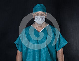 Surgeon in scrubs