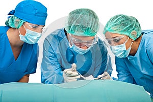 Surgeons in operations