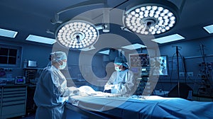 The surgical team at work. AI generated