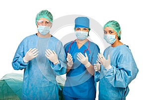 Surgeons prepare for surgery